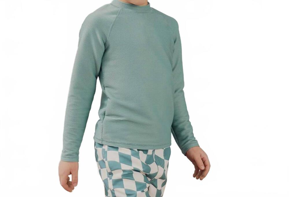 NEW MILES THE LABEL kids' long sleeve rashguard in teal